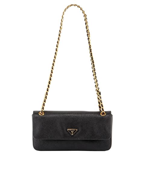 prada purse with chain|Prada shoulder bag gold chain.